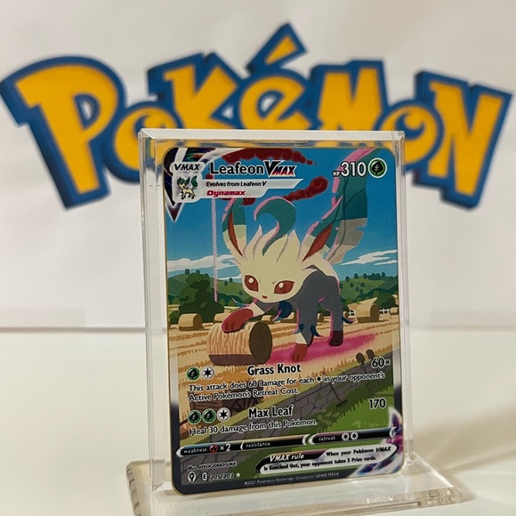 Pokémon Leafeon VMAX 205/203 Evolving Skies -  Metal Gold Card Secret Rare - Picture 2 of 3